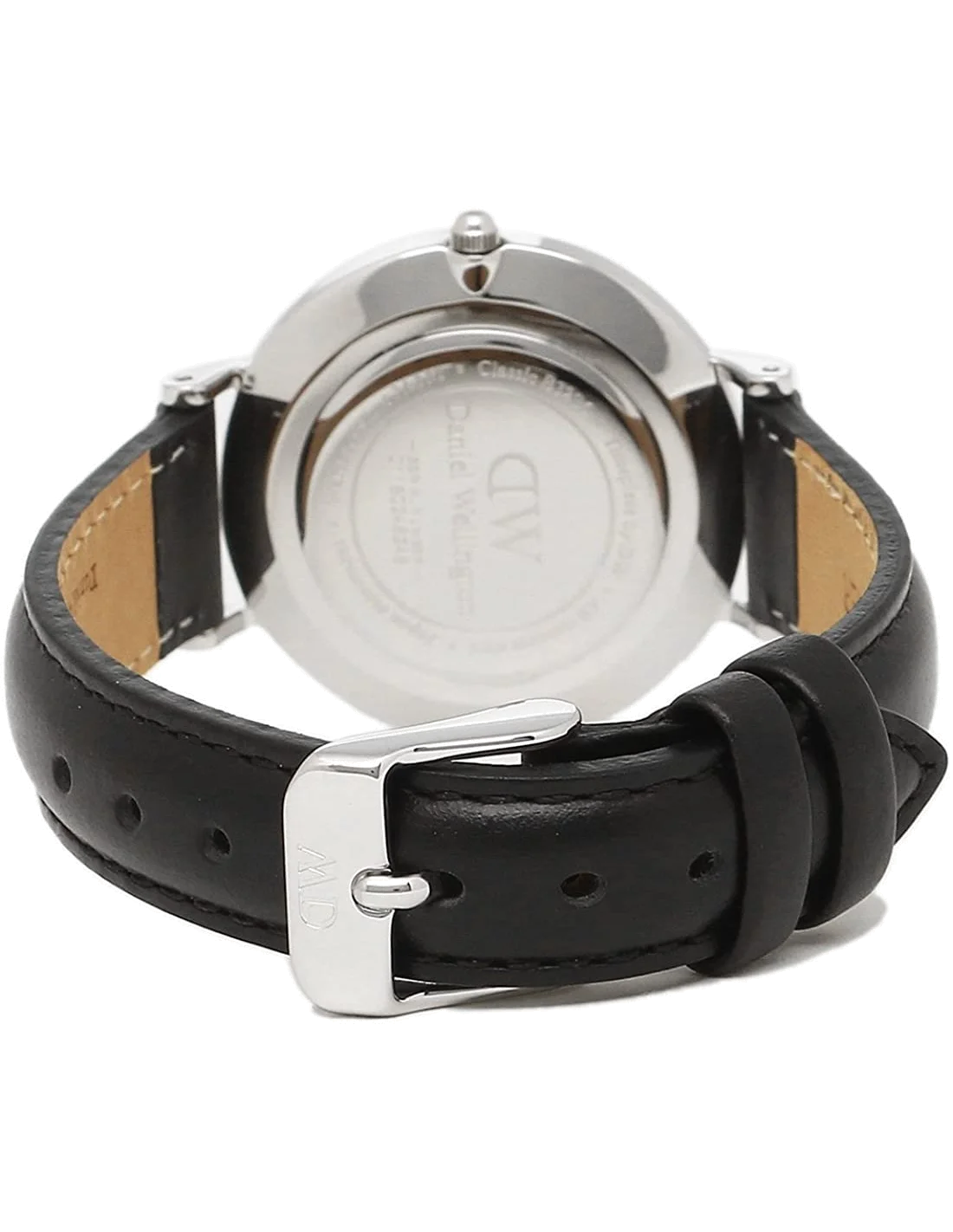 Montre Femme Daniel Wellington DW00100180 Classic Sheffield - Cadran Noir, Boîtier Argenté 32mm, Bracelet Cuir Noir vue 2