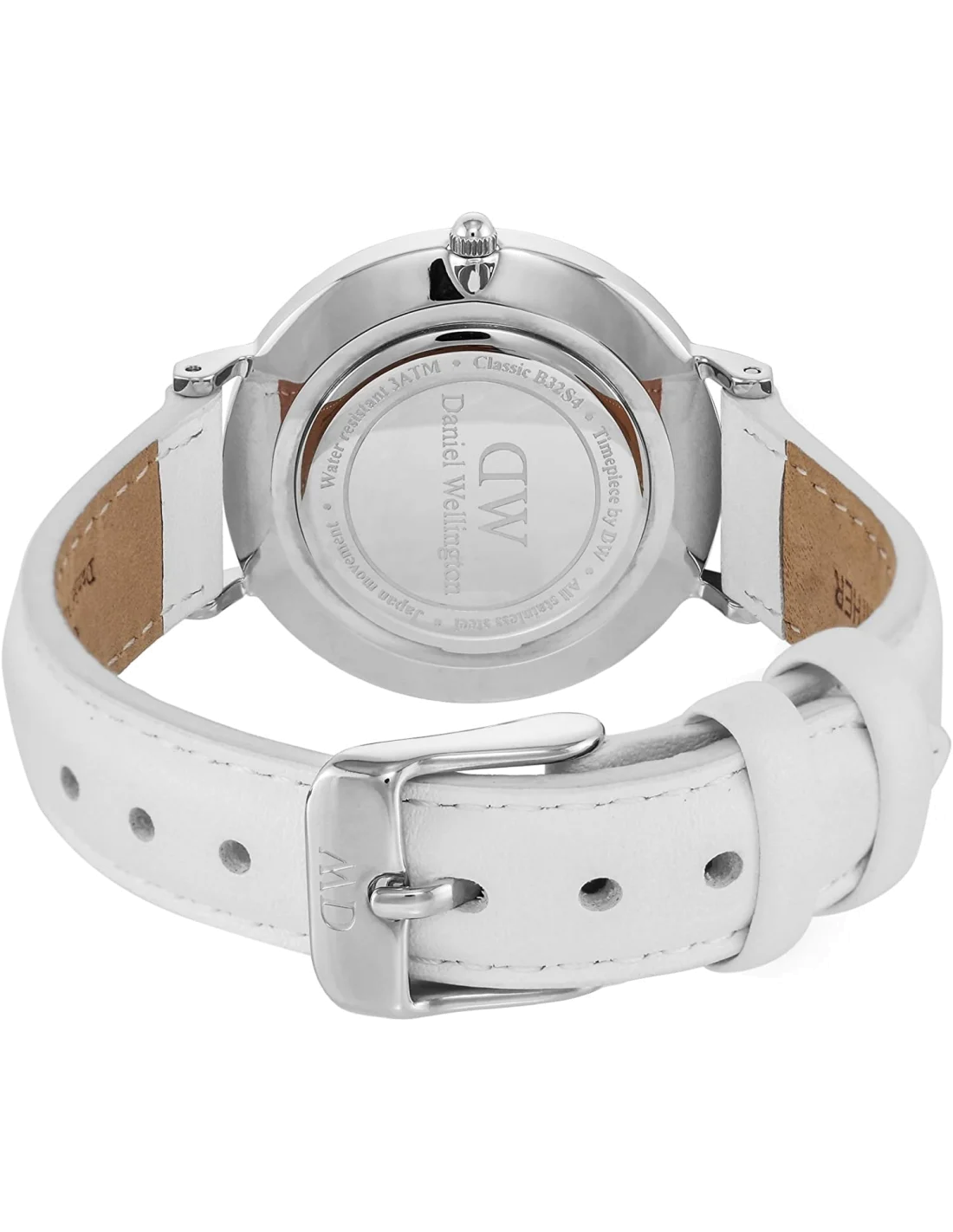 Montre Femme Daniel Wellington Classic Petite Bondi 32mm DW00100190 Cadran Blanc Bracelet Cuir Blanc vue 3