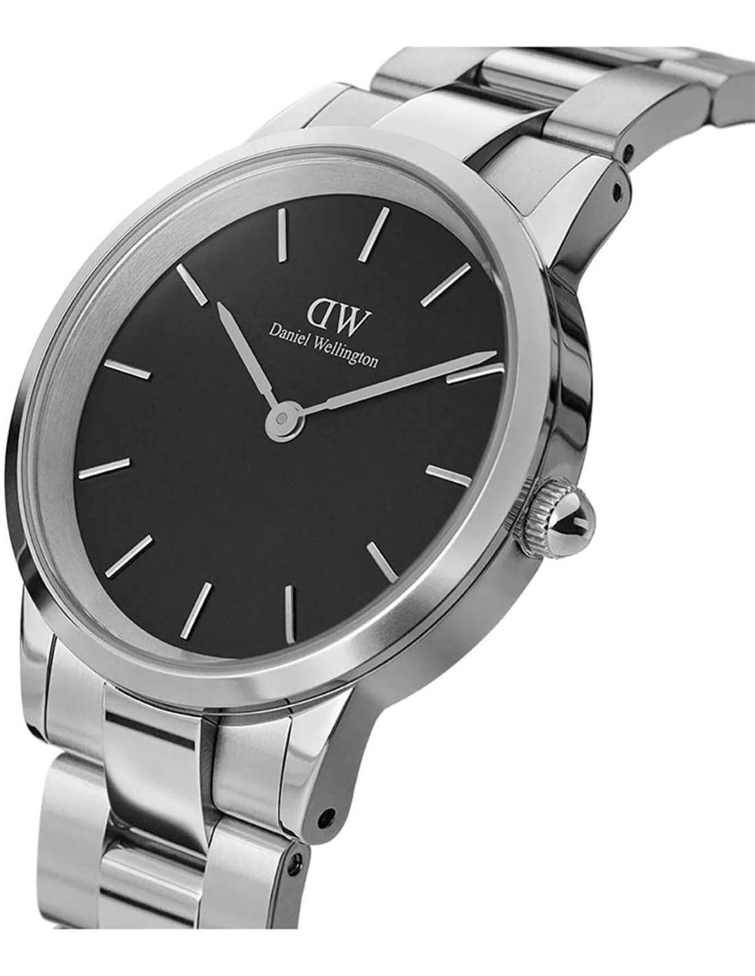Montre Femme Daniel Wellington DW00100206 Iconic Link 32mm Acier Argenté Cadran Noir vue 2