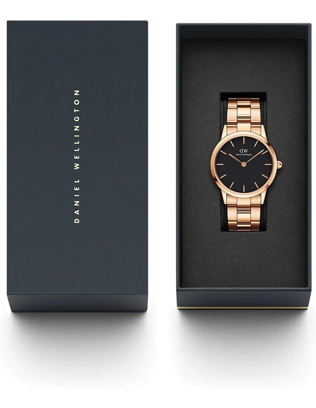 Montre Daniel Wellington DW00100214 Iconic Link 28mm - Cadran Nacre, Boîtier et Bracelet Acier Or Rose - Pour Femme vue 3