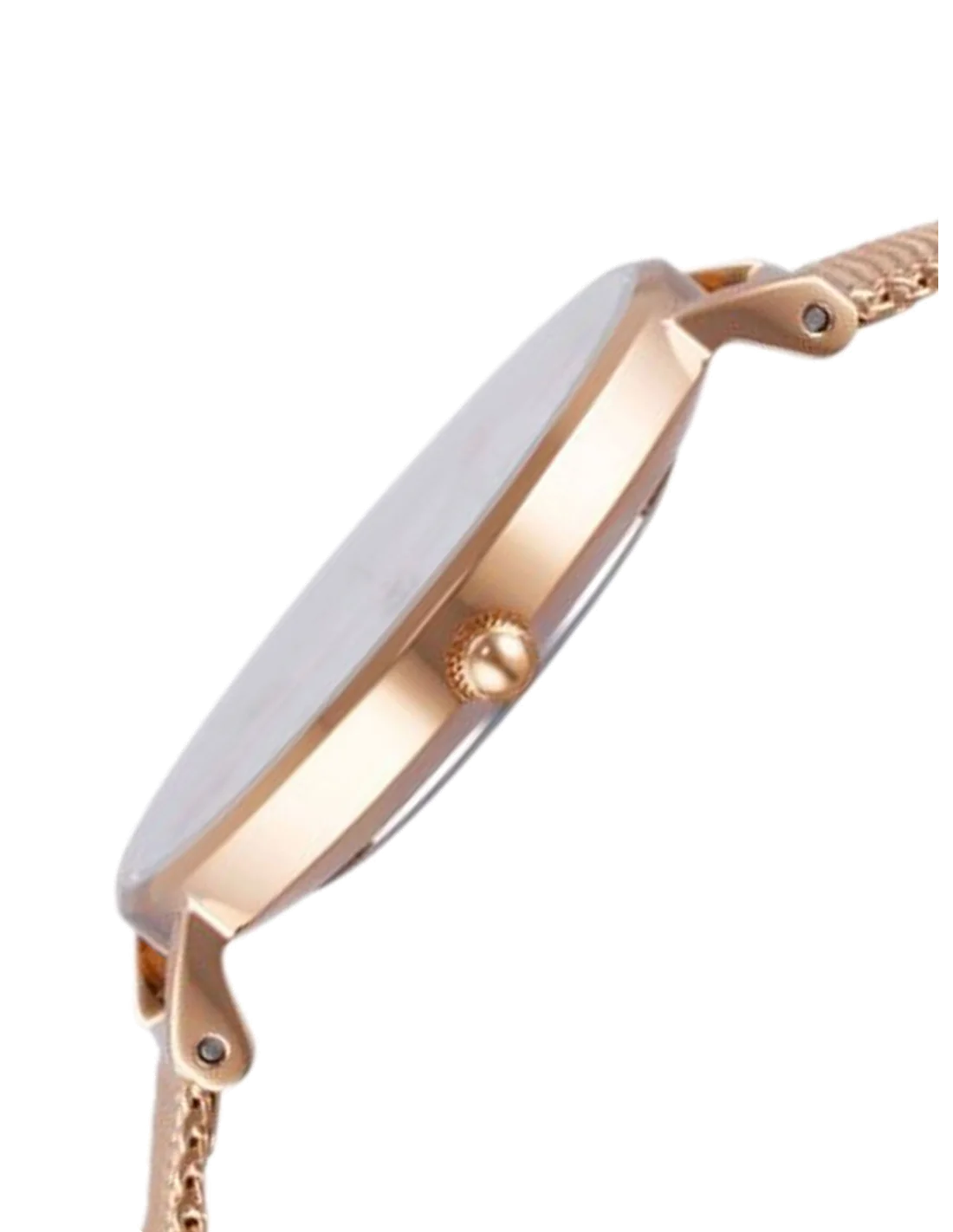 Montre Femme Daniel Wellington DW00100219 Classic Petite Melrose 28mm Cadran Blanc Bracelet Maille Milanaise Or Rose vue 2