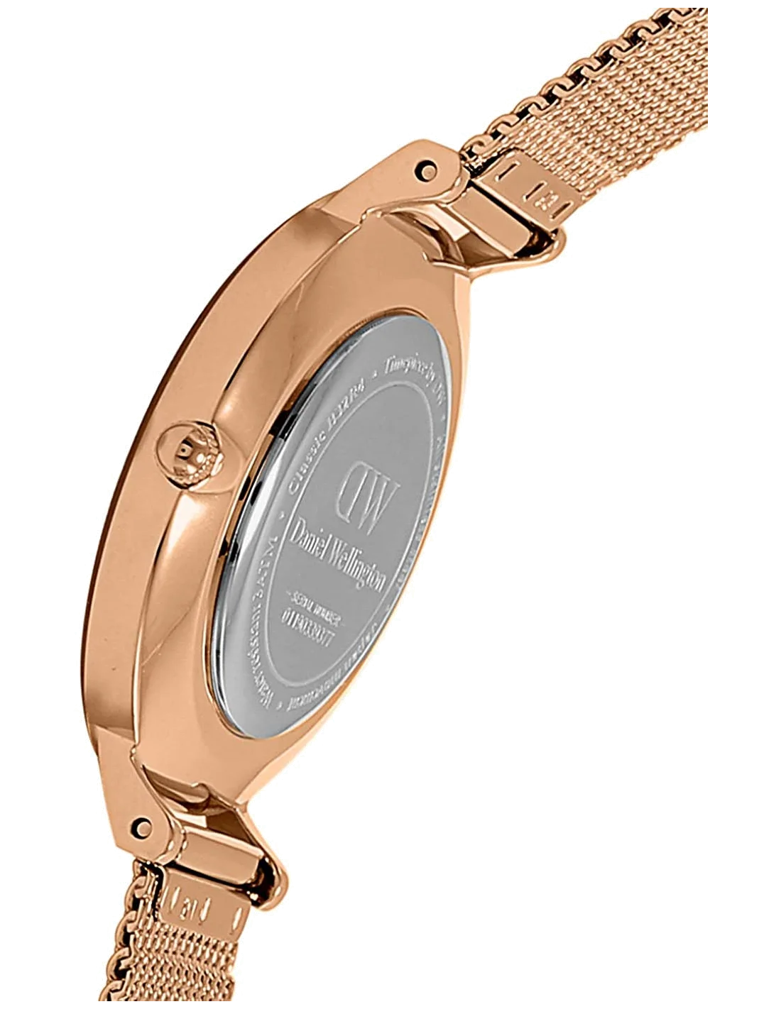 Montre Femme Daniel Wellington DW00100305 - Cadran Blanc 36mm, Maille Milanaise Or Rose vue 2