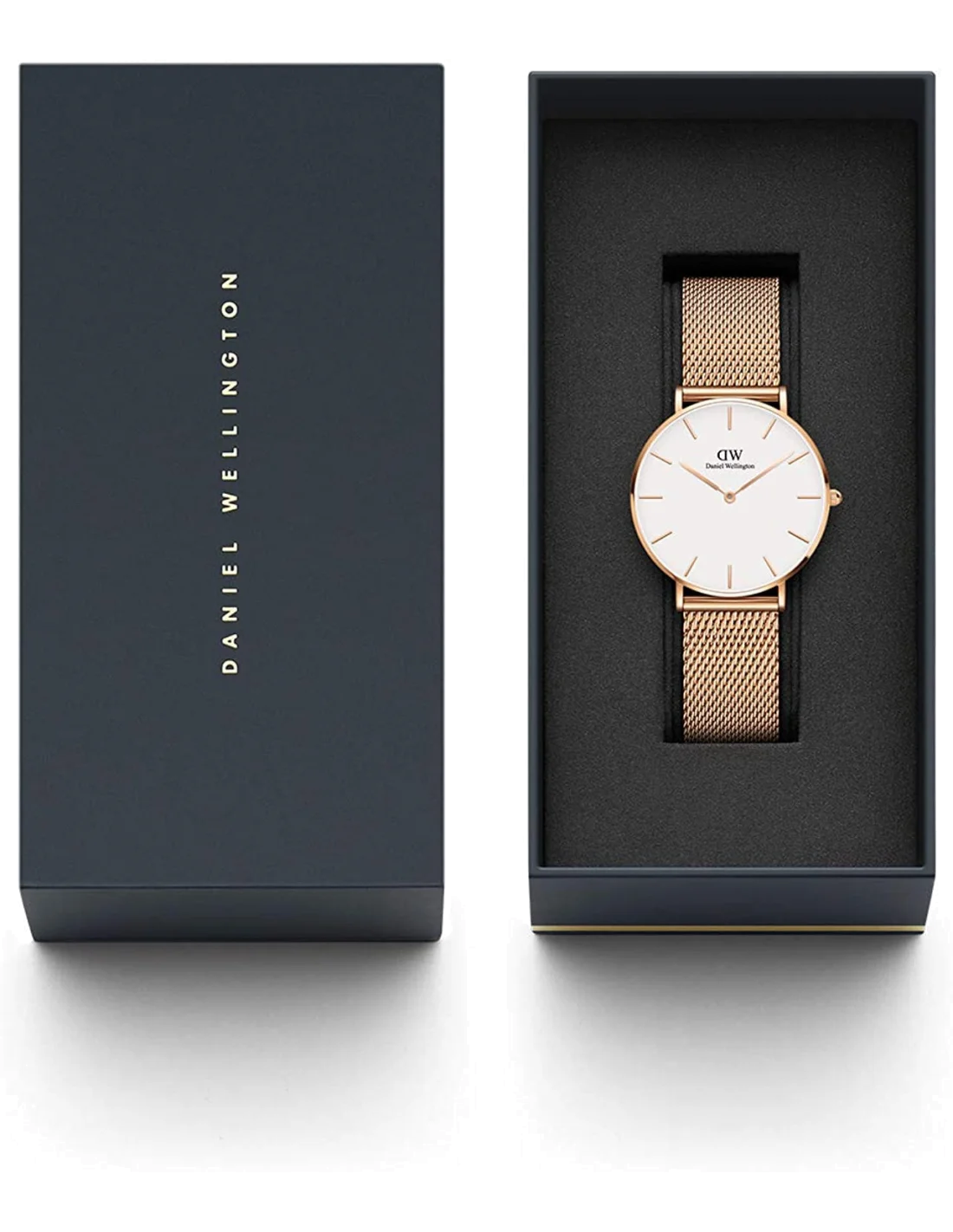 Montre Femme Daniel Wellington DW00100305 - Cadran Blanc 36mm, Maille Milanaise Or Rose vue 3