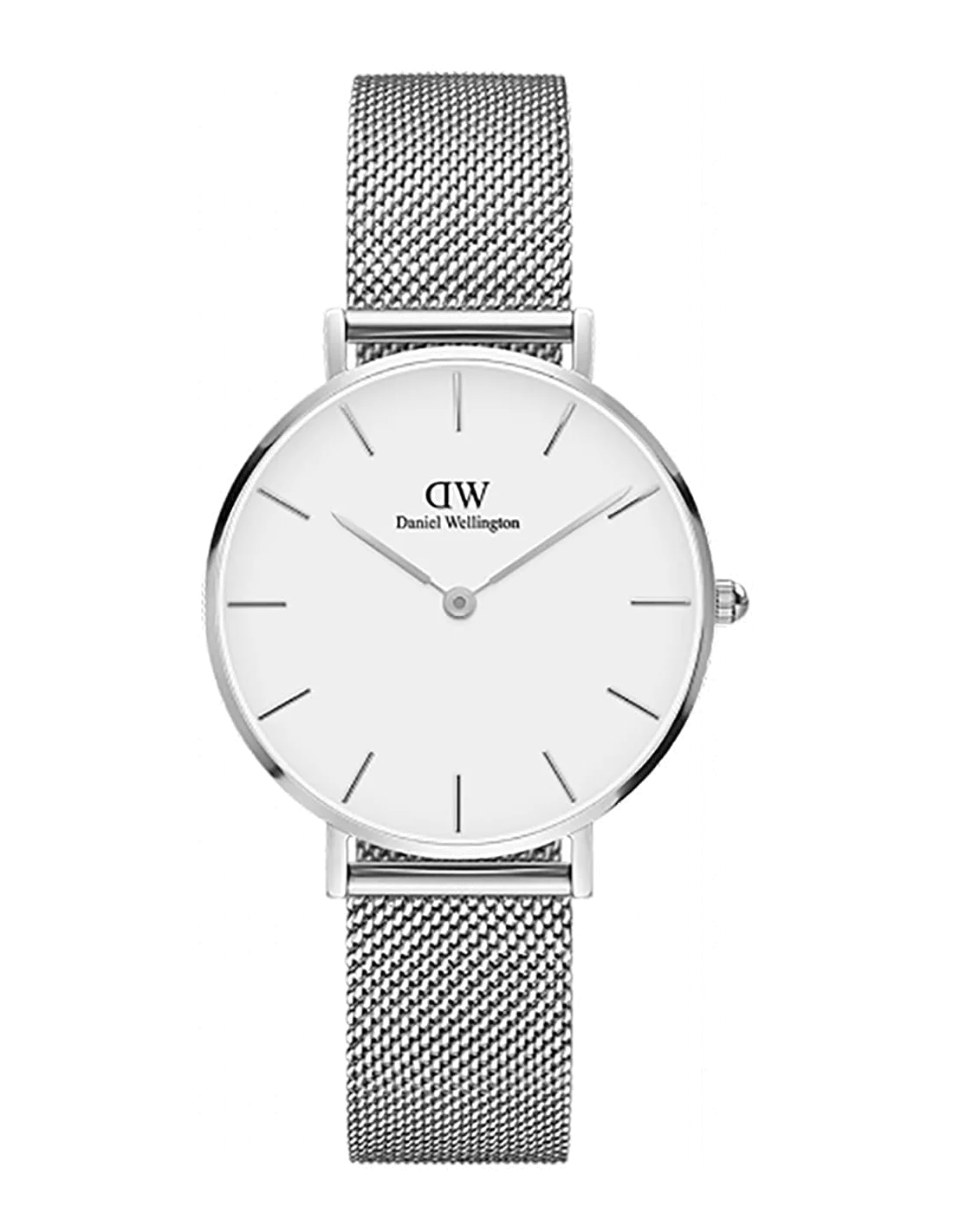 Montre Femme Daniel Wellington DW00100306 Classic Petite Sterling - Cadran Nacre 36mm, Boîtier et Maille Milanaise Argentés