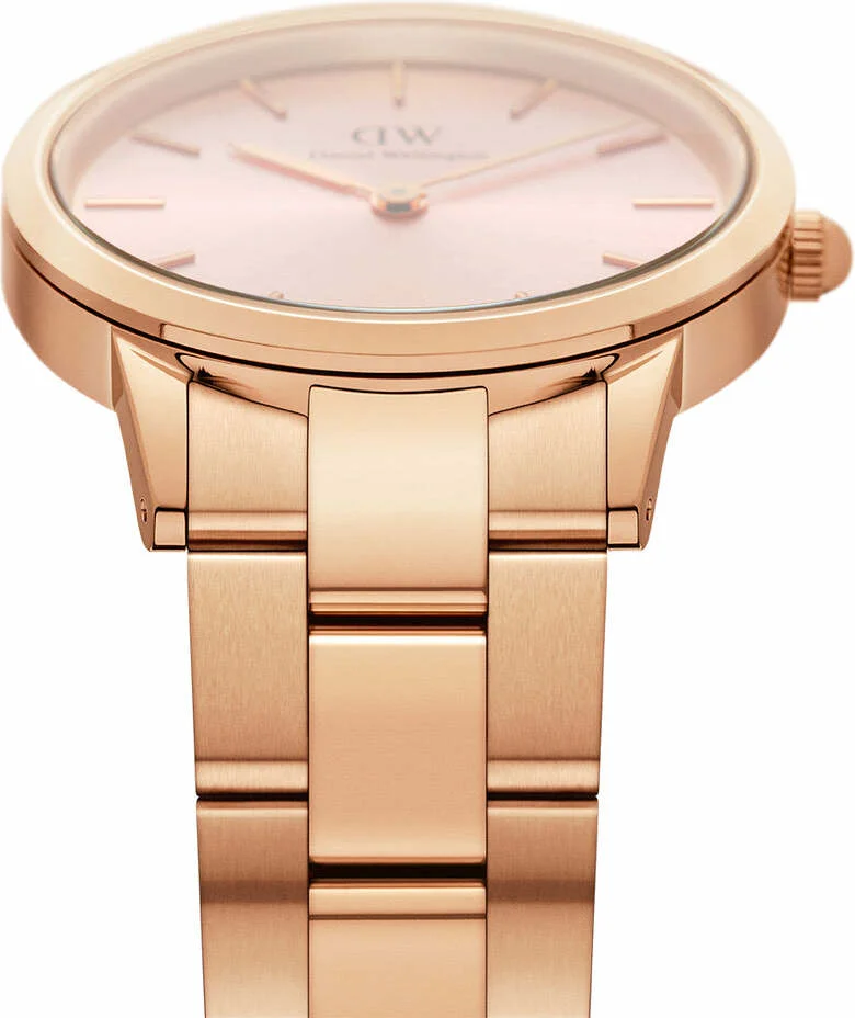 Montre Daniel Wellington Iconic Link DW00100331 - Boîtier et Cadran Rose 36mm - Pour Femme vue 2