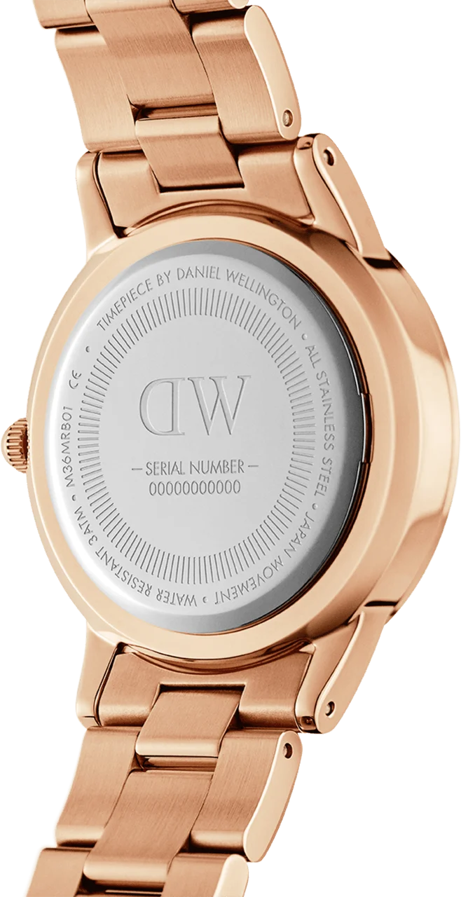Montre Daniel Wellington Iconic Link DW00100331 - Boîtier et Cadran Rose 36mm - Pour Femme vue 3