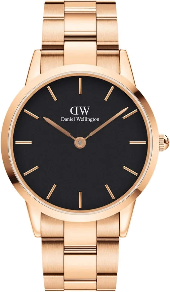 Montre Daniel Wellington DW00100344 Iconic Link 40mm Femme, Cadran Nacre & Bracelet Acier Or Rose