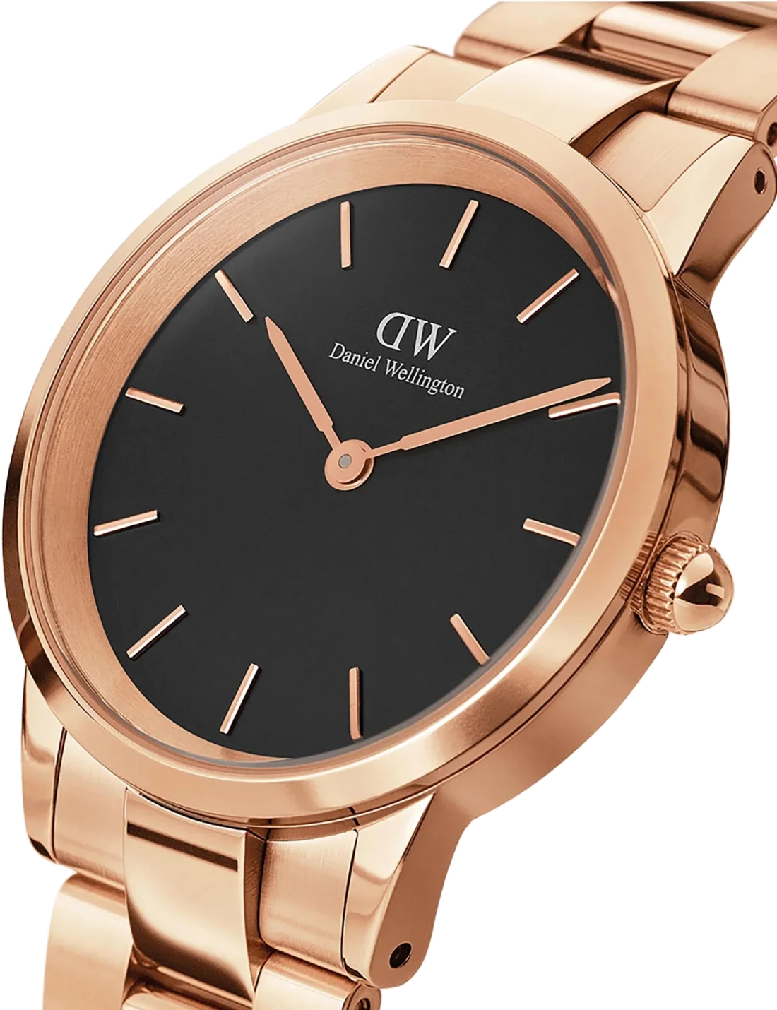 Montre Daniel Wellington DW00100344 Iconic Link 40mm Femme, Cadran Nacre & Bracelet Acier Or Rose vue 2