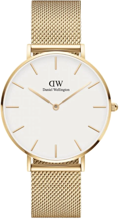 Montre Femme Daniel Wellington Petite Evergold DW00100346 - Boîtier et Maille Milanaise Or Jaune