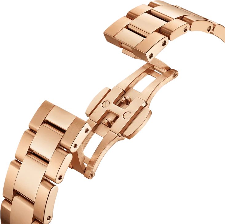 Montre Daniel Wellington Iconic Link DW00100369 - Boîtier et bracelet acier or rose 32mm - Pour femme vue 5