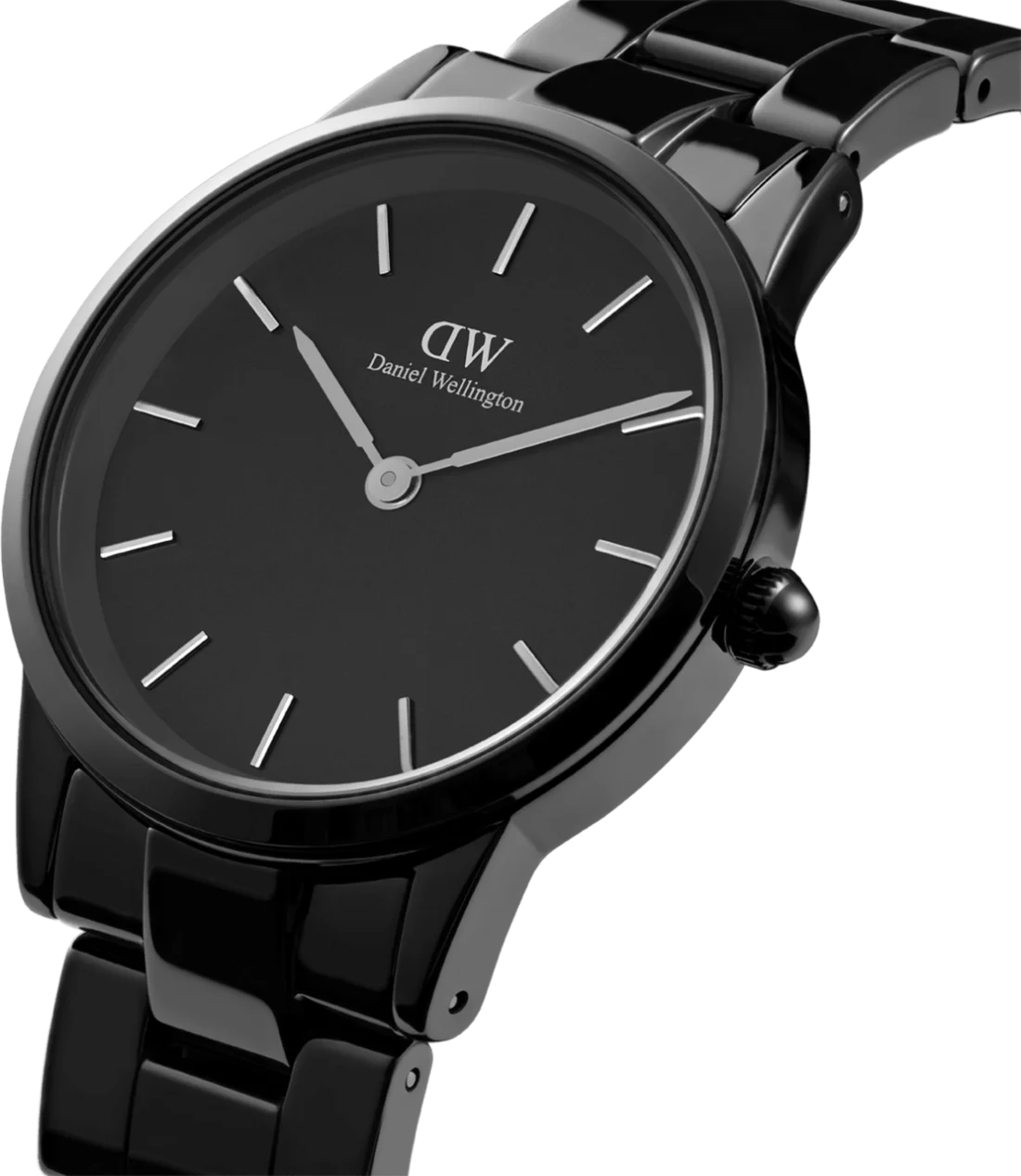 Montre Femme Daniel Wellington Iconic Link Acier 32mm DW00100414, boîtier et bracelet Acier noire vue 2