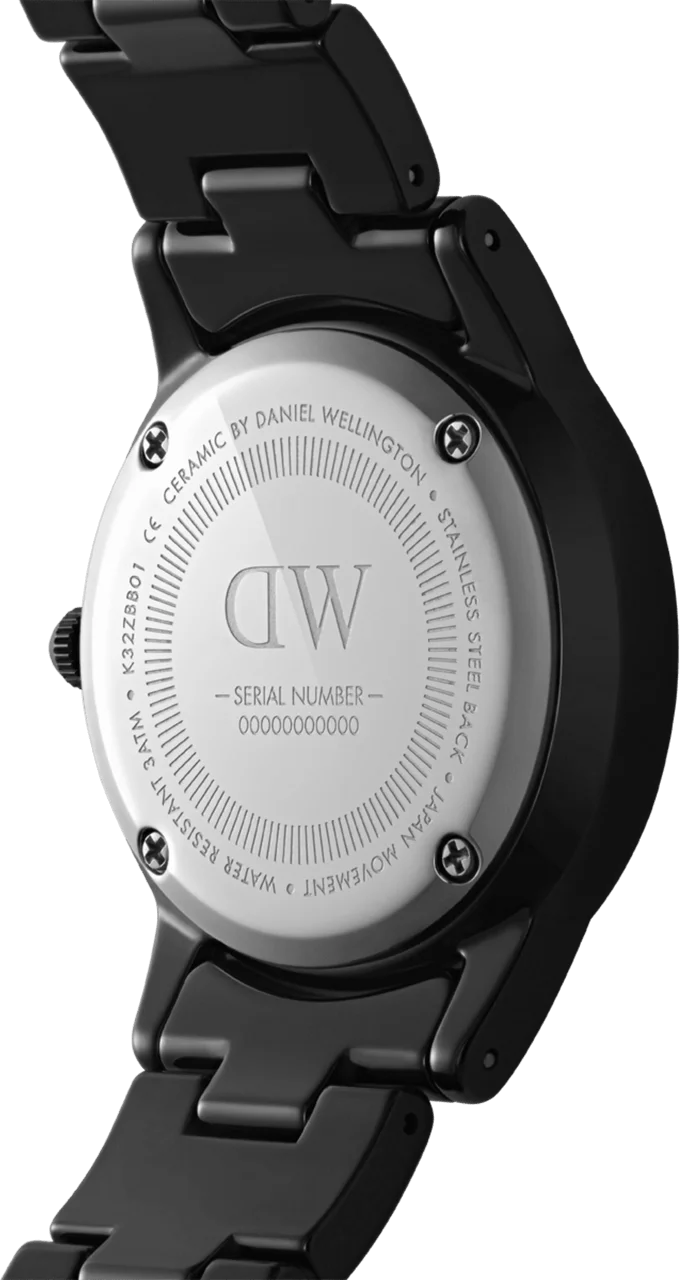 Montre Femme Daniel Wellington Iconic Link Acier 32mm DW00100414, boîtier et bracelet Acier noire vue 3