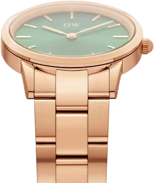 Montre Femme Daniel Wellington DW00100420 Iconic Link - Cadran Vert Émeraude 32 mm, Bracelet Or Rose Acier vue 2