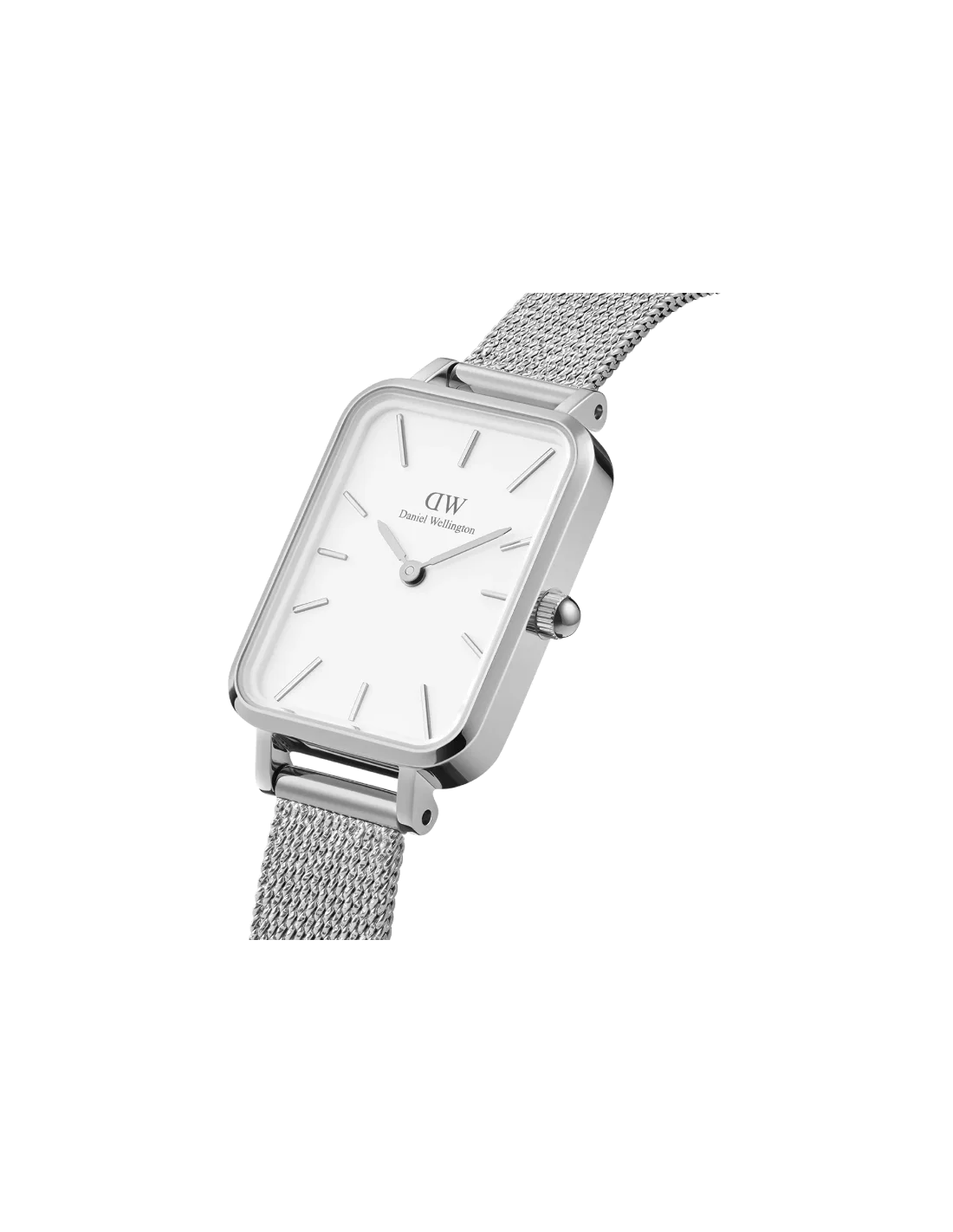 Montre Femme Daniel Wellington Quadro Pressed Sterling DW00100438 - Cadran Blanc, Maille Milanaise Argent vue 2
