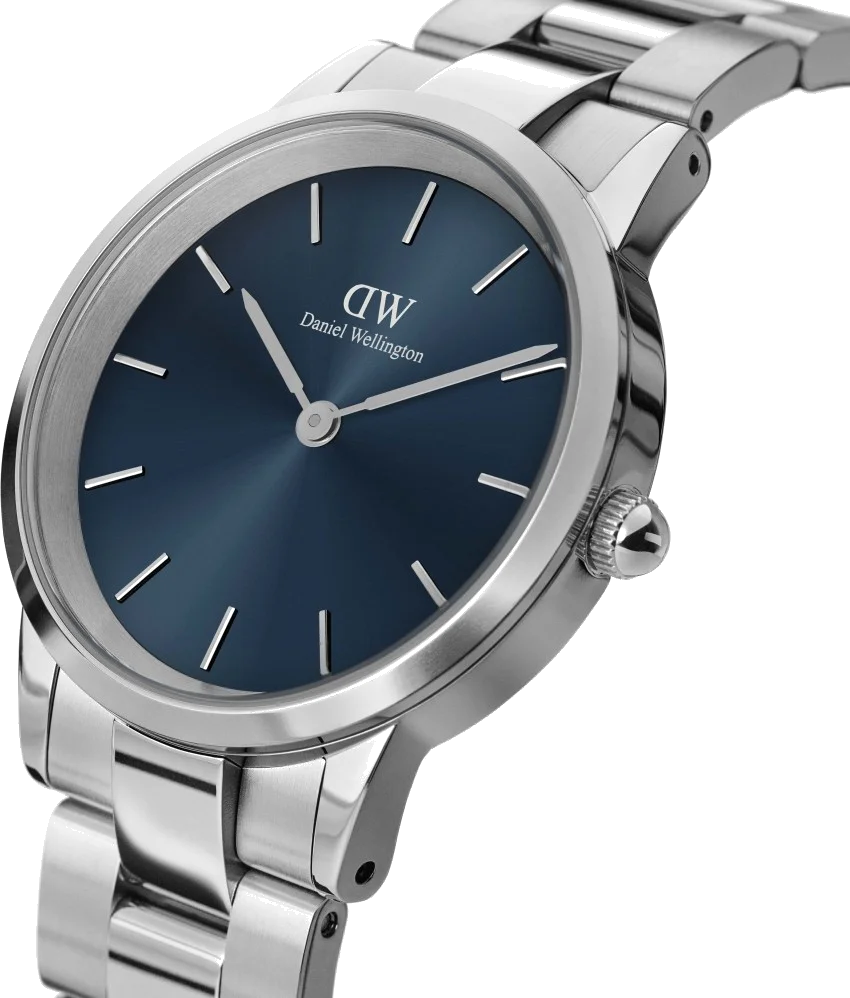 Montre Femme Daniel Wellington DW00100448 Iconic Arctic 40mm Cadran Bleu Acier vue 2