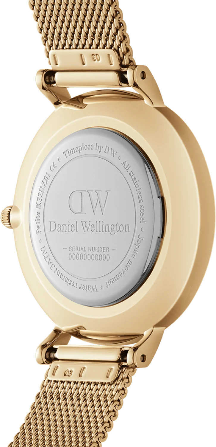Montre Daniel Wellington DW00100475 Petite Unitone 36mm - Cadran et Maille Milanaise Or Jaune pour Femme vue 3
