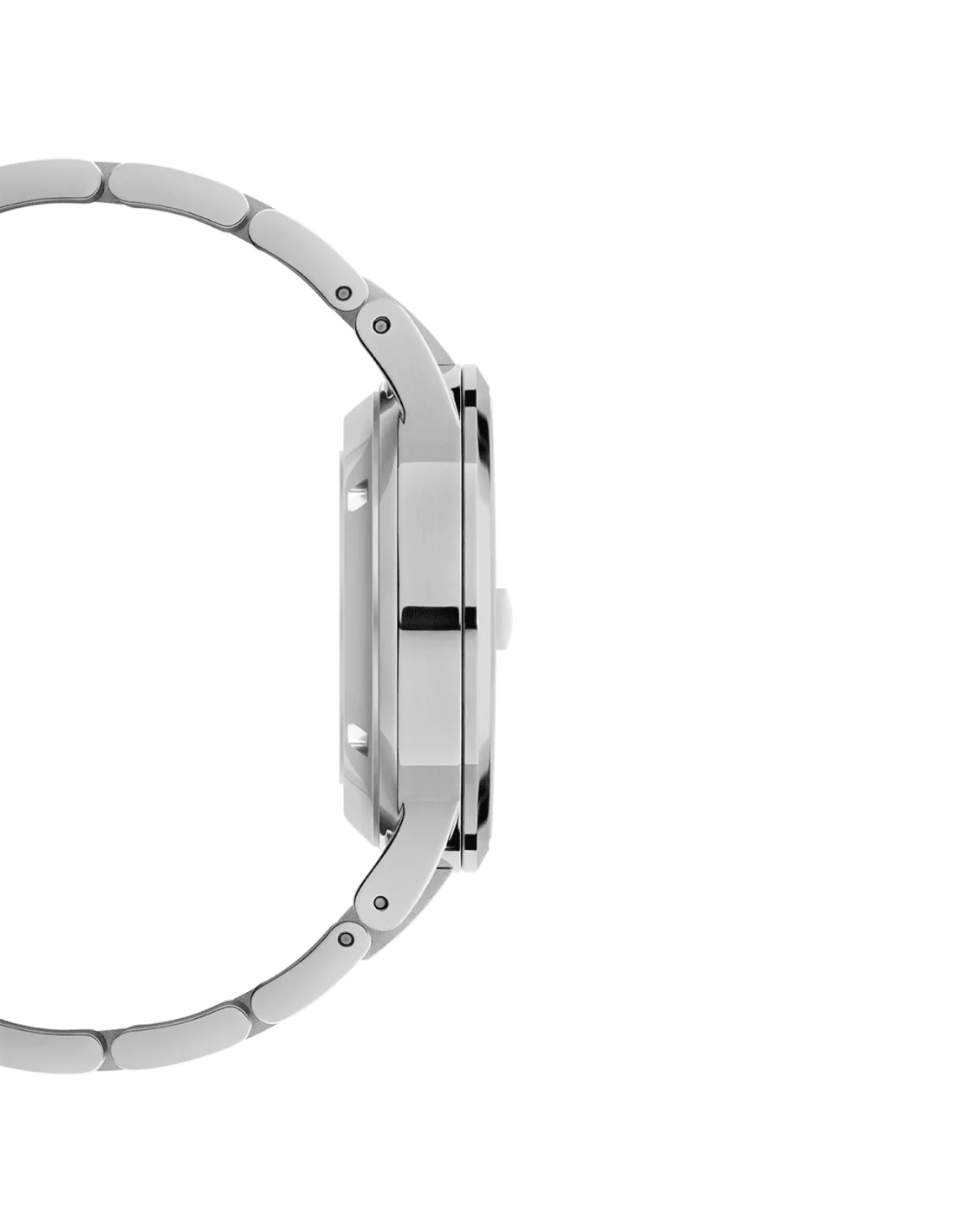 Montre Daniel Wellington DW00100482 Iconic Link Automatique 40mm - Boîtier et bracelet acier argent, cadran noir vue 4