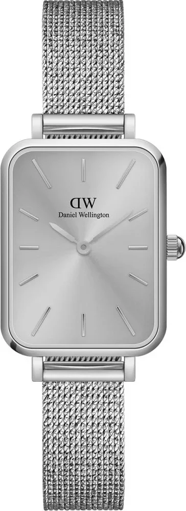 Montre Femme Daniel Wellington DW00100486 Quadro Pressed Unitone Cadran Rectangulaire Argent Acier