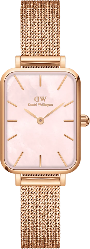 Daniel Wellington DW00100510 - Montre Femme Cadran Nacre Rose & Bracelet Or Rose