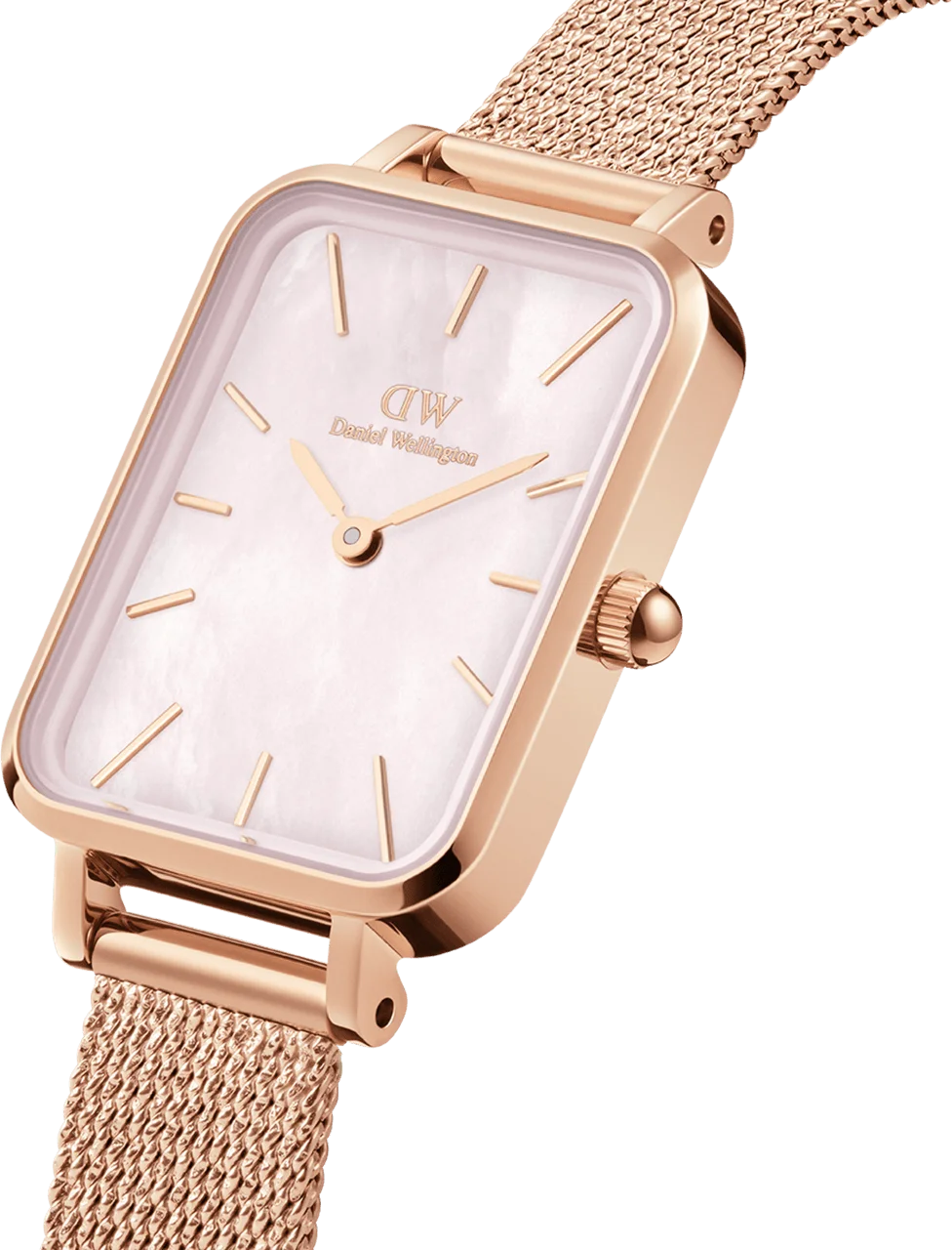 Daniel Wellington DW00100510 - Montre Femme Cadran Nacre Rose & Bracelet Or Rose vue 2