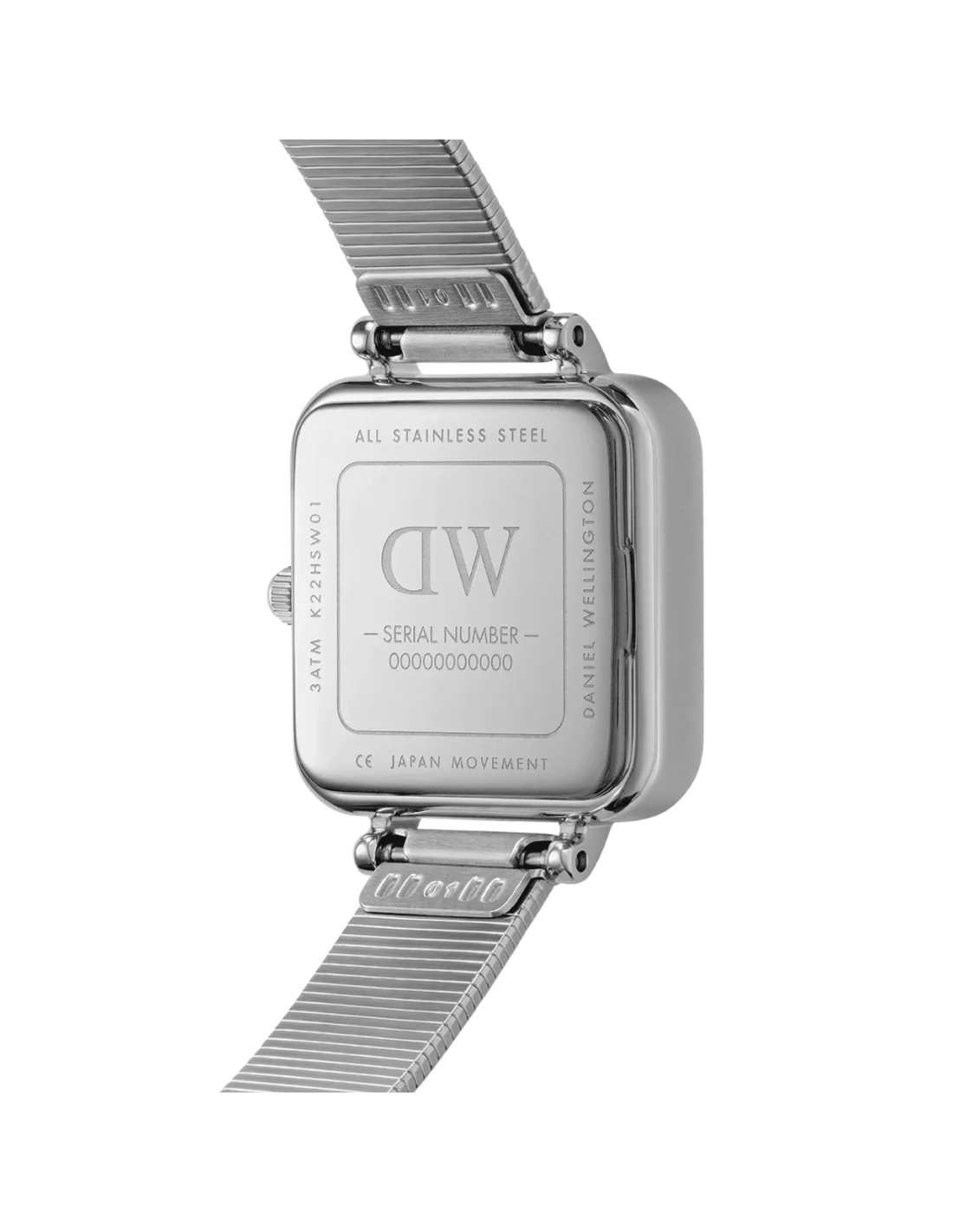 Montre Femme Daniel Wellington Quadro Studio DW00100521 - Cadran Carré Blanc, Boîtier et Bracelet Argent vue 4