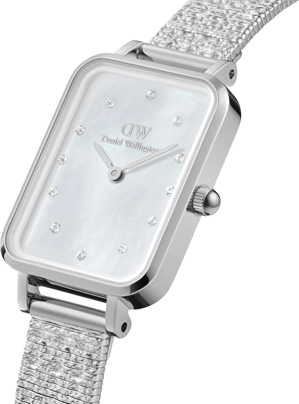 Montre Femme Daniel Wellington Quadro Pressed Piano DW00100580 - Cadran Rectangulaire Gris Acier vue 2