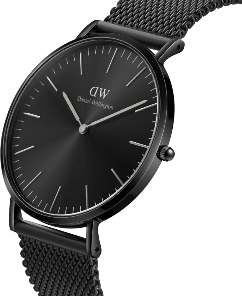 Montre Unisexe Daniel Wellington DW00100632, Cadran et Maille Milanaise Noire 40mm vue 2
