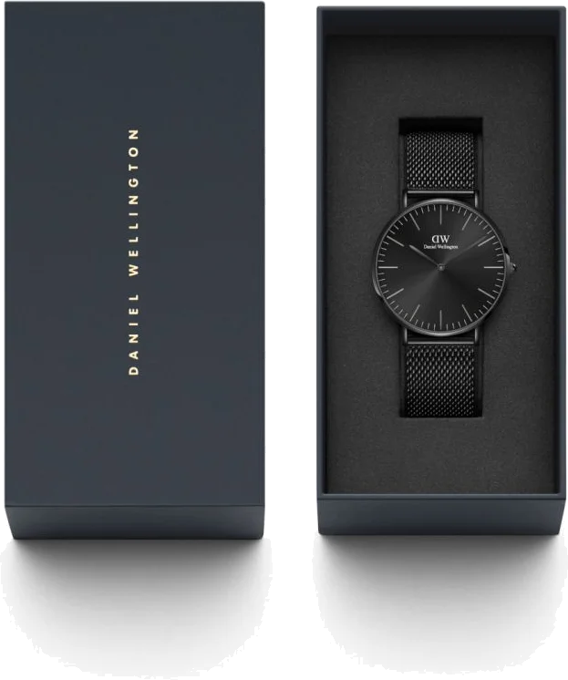 Montre Unisexe Daniel Wellington DW00100632, Cadran et Maille Milanaise Noire 40mm vue 4