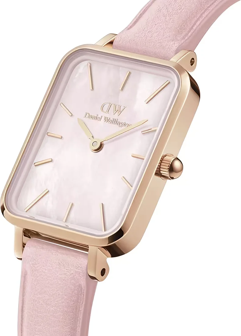 Montre Femme Daniel Wellington DW00100636 Quadro - Cadran Rectangulaire Rose Nacre, Boîtier Or Rose vue 2