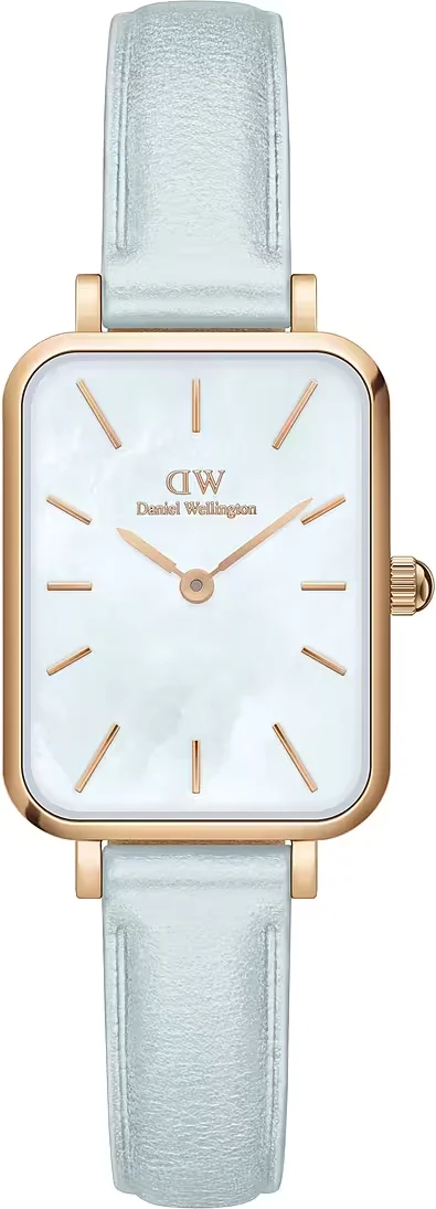 Montre Femme Daniel Wellington Quadro Bluebell DW00100638 - Cadran bleu nacré, boîtier or rose