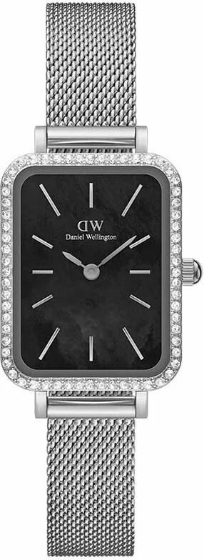 Montre Femme Daniel Wellington DW00100667 Quadro Lumine Acier Argenté Cadran Noir