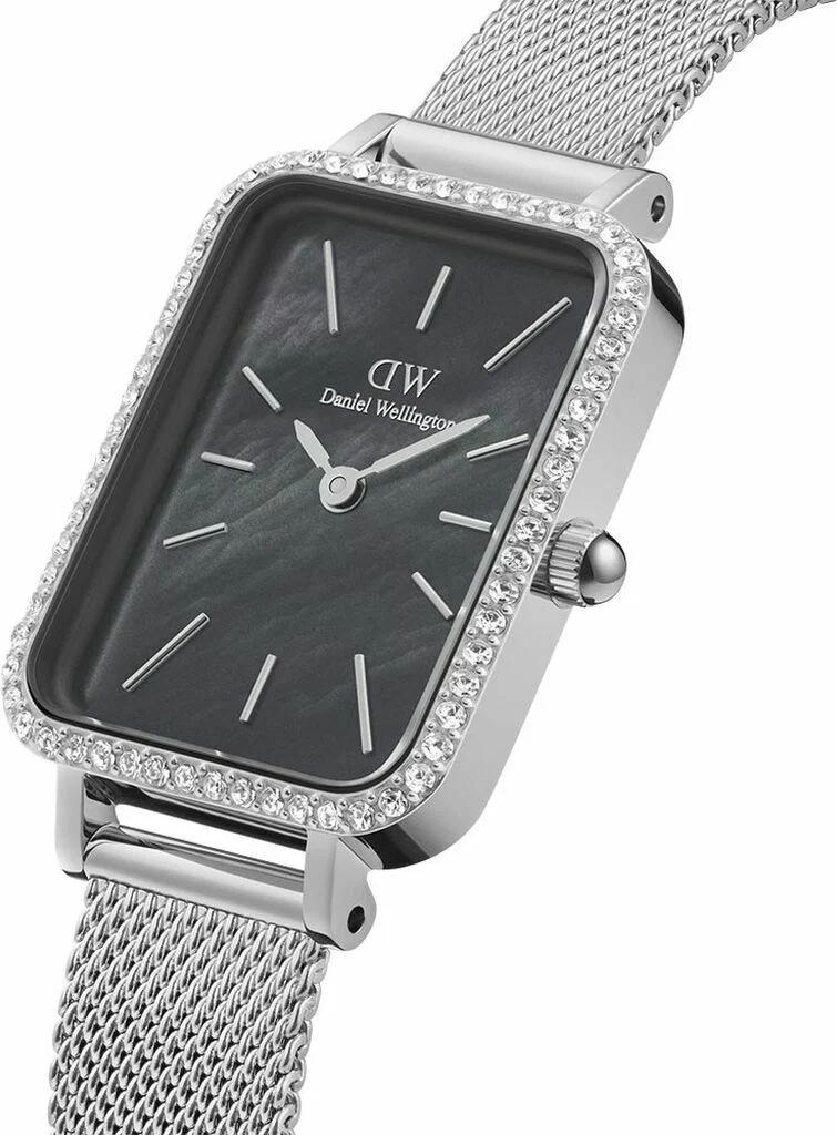 Montre Femme Daniel Wellington DW00100667 Quadro Lumine Acier Argenté Cadran Noir vue 2