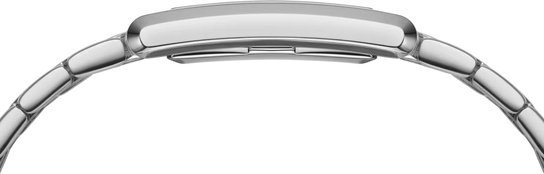 Montre Femme Daniel Wellington DW00100691 Quadro Rectangulaire Cadran Blanc Maille Milanaise Or Rose vue 3