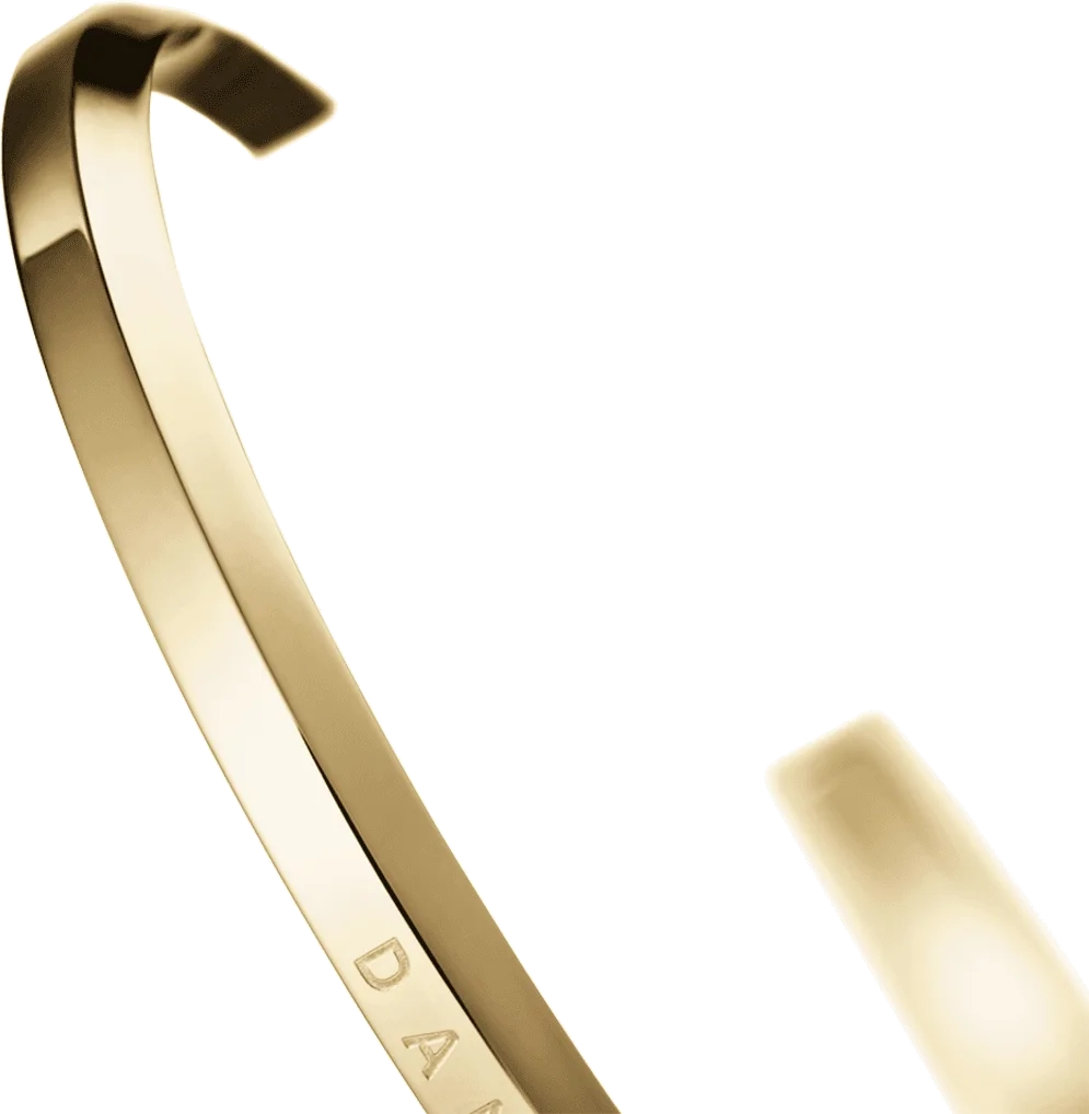 Bracelet Daniel Wellington Classic Jonc acier poli jaune doré DW00400075 Taille S vue 2