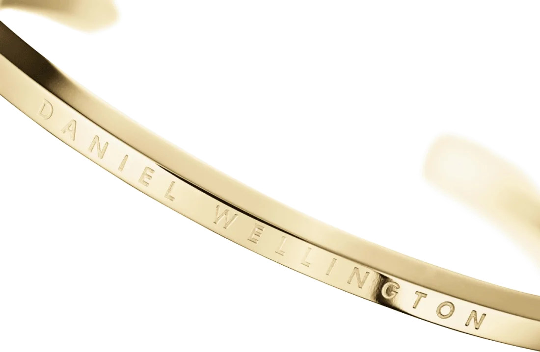 Bracelet Daniel Wellington Classic Jonc acier poli jaune doré DW00400075 Taille S vue 3