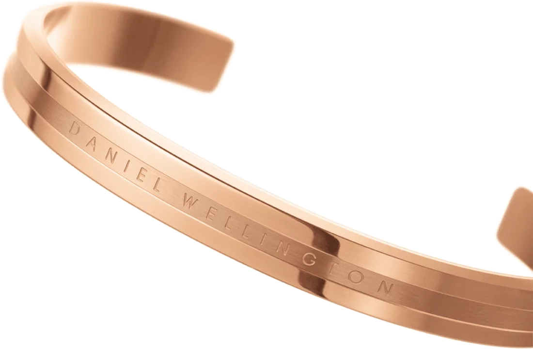 Bracelet Daniel Wellington Elan en acier inoxydable doré or rose - Réf. DW00400141 - Taille M pour Femme vue 3