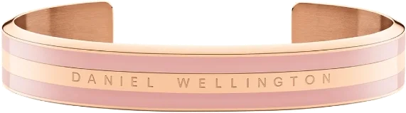 Bracelet Daniel Wellington Emalie Dusty Rose en acier poli doré or rose DW00400011 Taille M