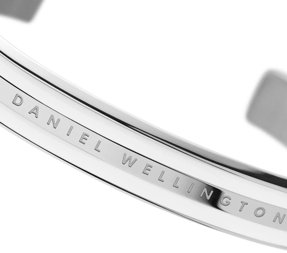 Bracelet Daniel Wellington Emalie Satin White en acier poli argenté - Réf. DW00400006 - Taille M pour femme vue 3