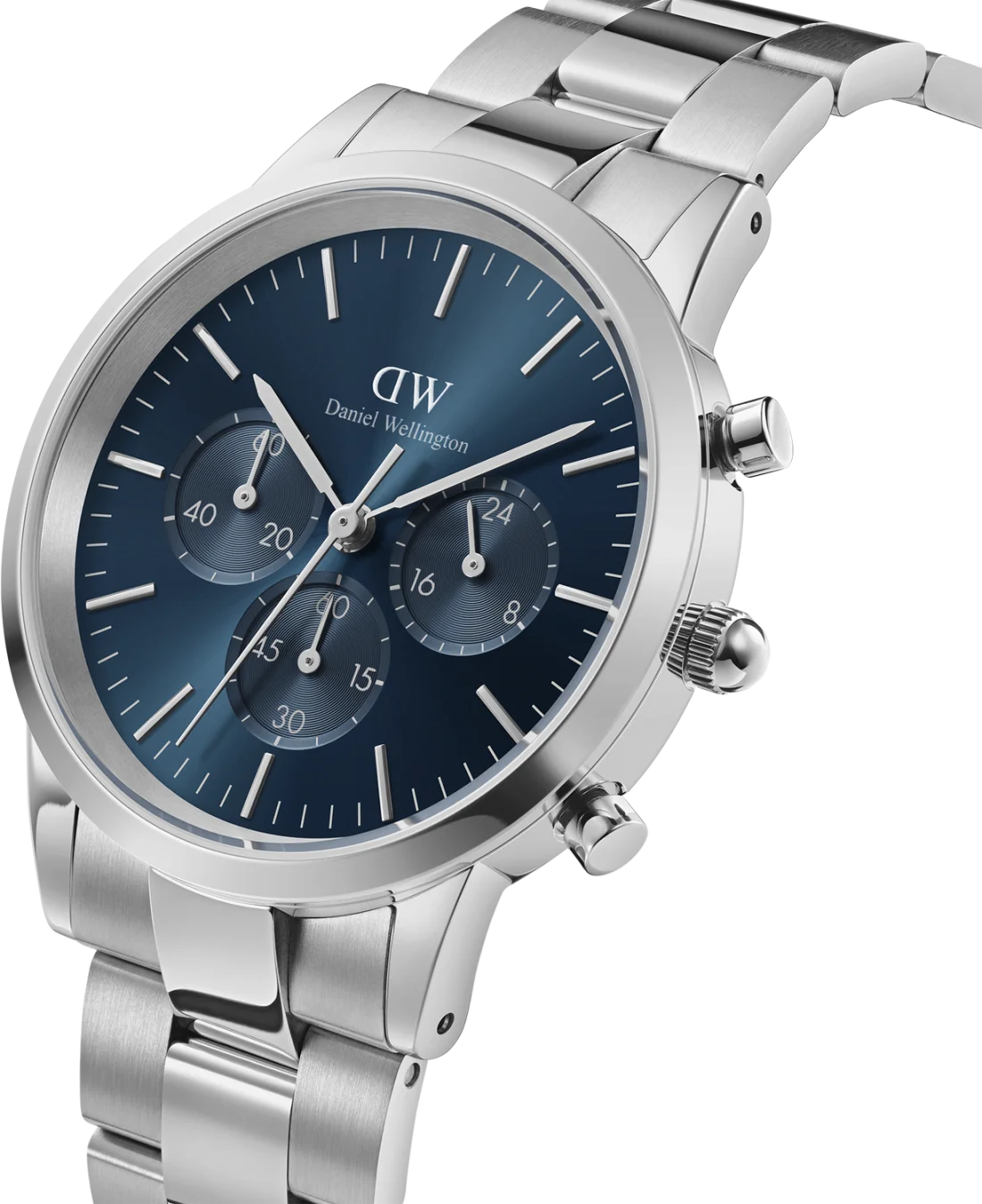 Montre Homme Daniel Wellington DW00100644 Chronographe Iconic Link Onyx G, Cadran Bleu, Bracelet Acier vue 2
