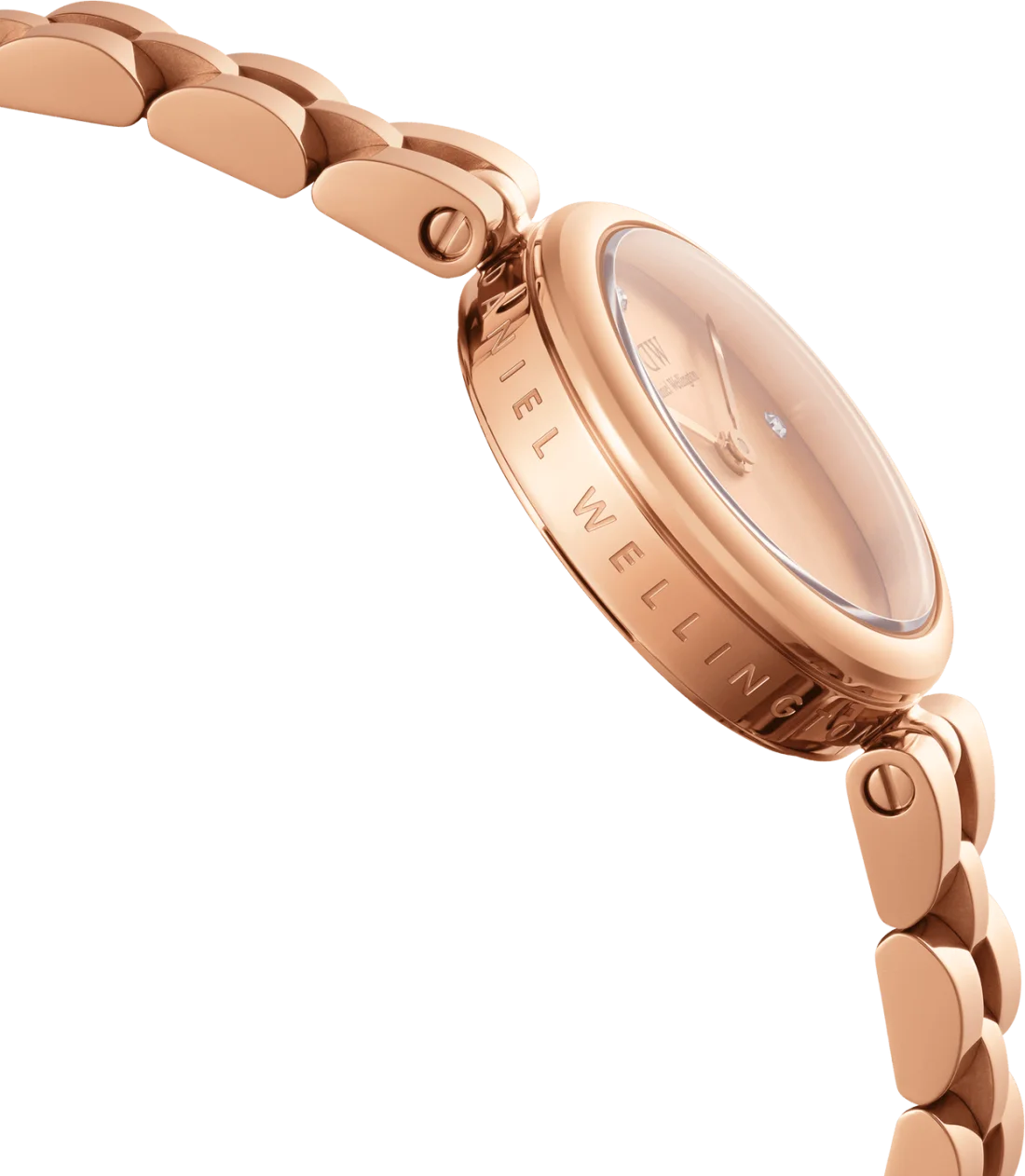 Montre Daniel Wellington DW00100720 Elan Lumine Unitone - Cadran et bracelet acier or rose 22mm pour femme vue 3