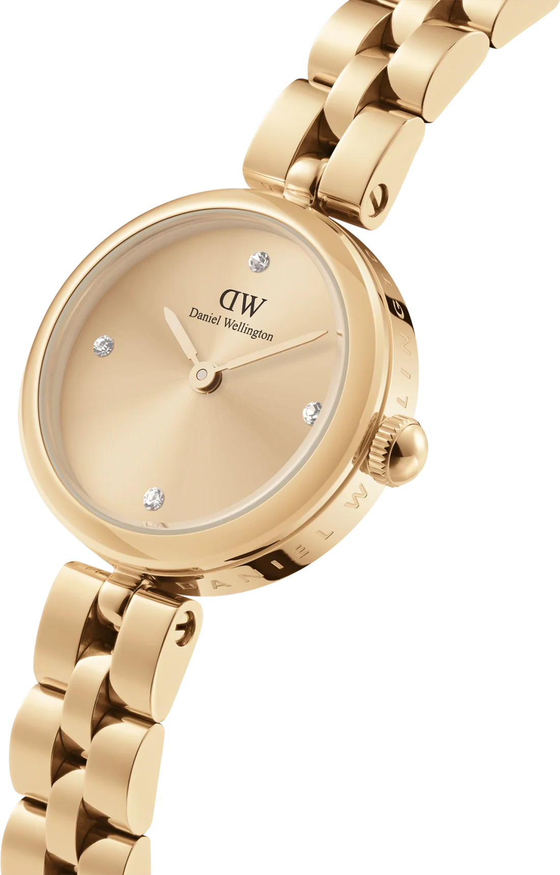 Montre Daniel Wellington DW00100718 Elan Lumine Gold - Cadran doré 22mm pour femme, bracelet acier or vue 2