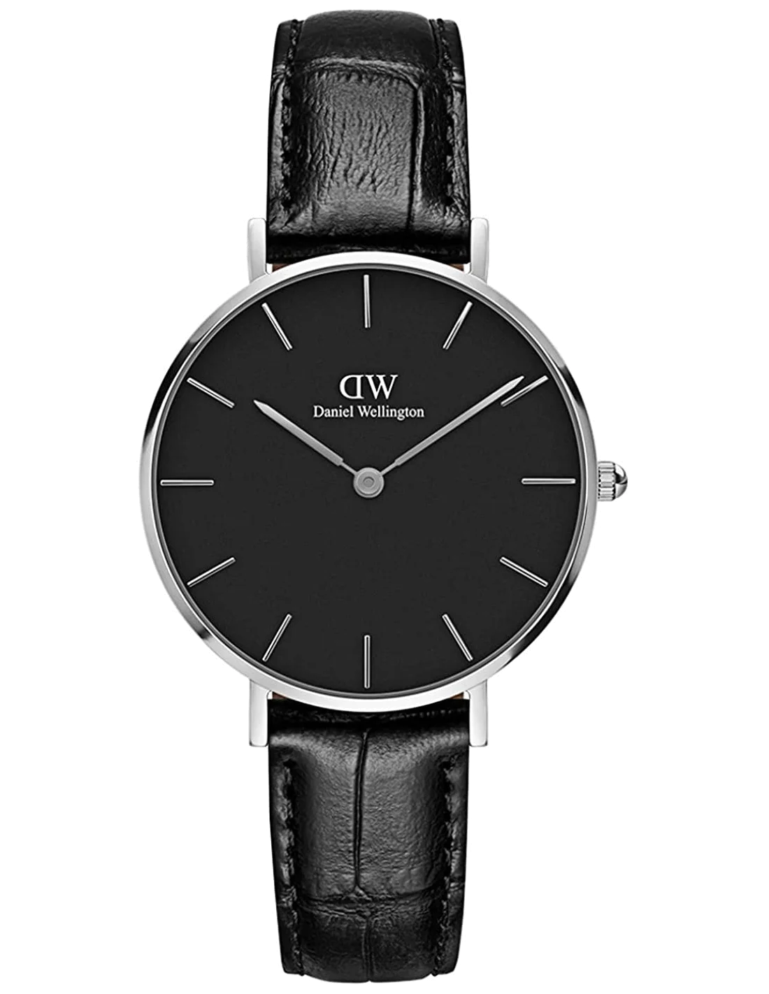 Montre Femme Daniel Wellington Classic Petite, Cadran Noir, Bracelet Cuir Noir, Réf. DW00100235 vue 3
