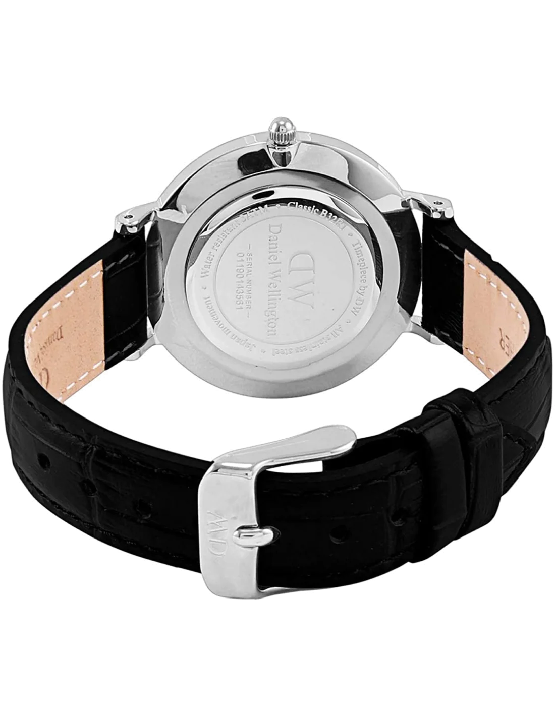 Montre Femme Daniel Wellington Classic Petite, Cadran Noir, Bracelet Cuir Noir, Réf. DW00100235