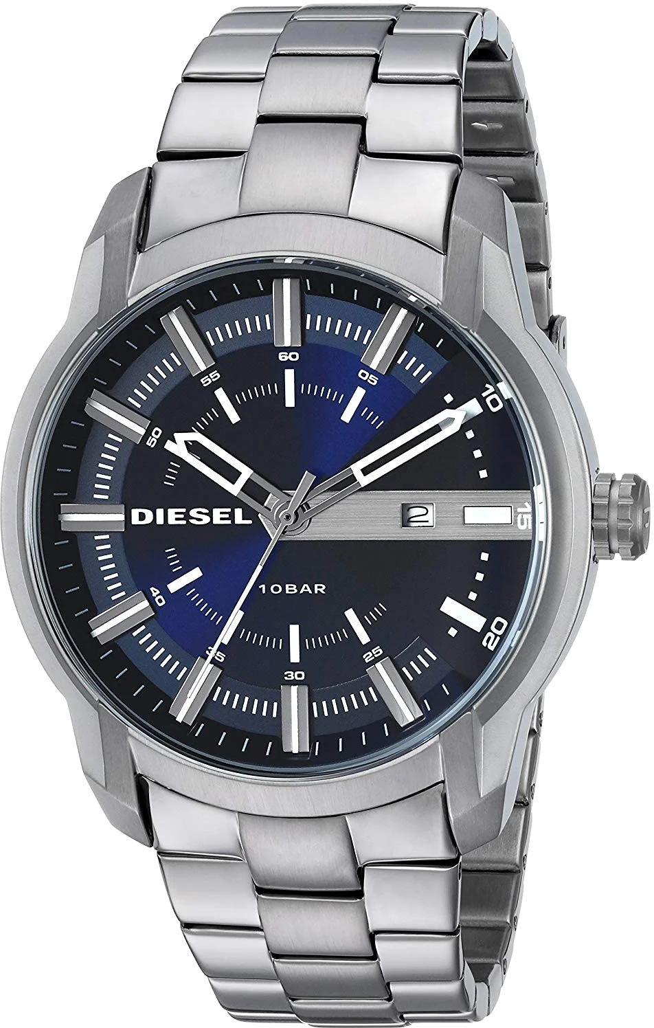 Montre Homme Diesel DZ1768 Acier Inoxydable Argent Cadran Bleu