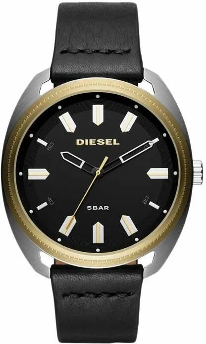 Montre Diesel DZ1835 Homme - Boîtier Acier Noir Satiné, Bracelet Souple Noir