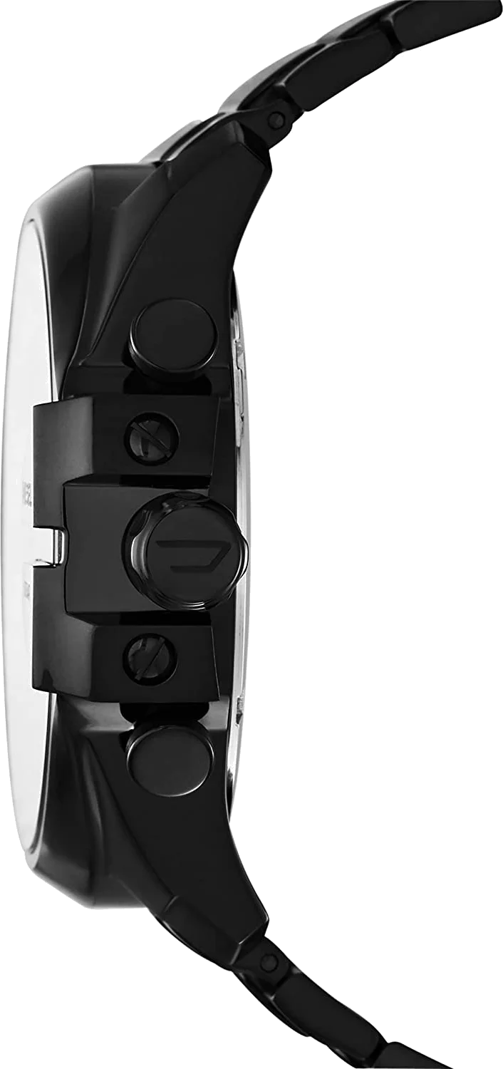 Montre Homme Diesel Mega Chief DZ4283 - Boîtier et bracelet acier noir vue 2