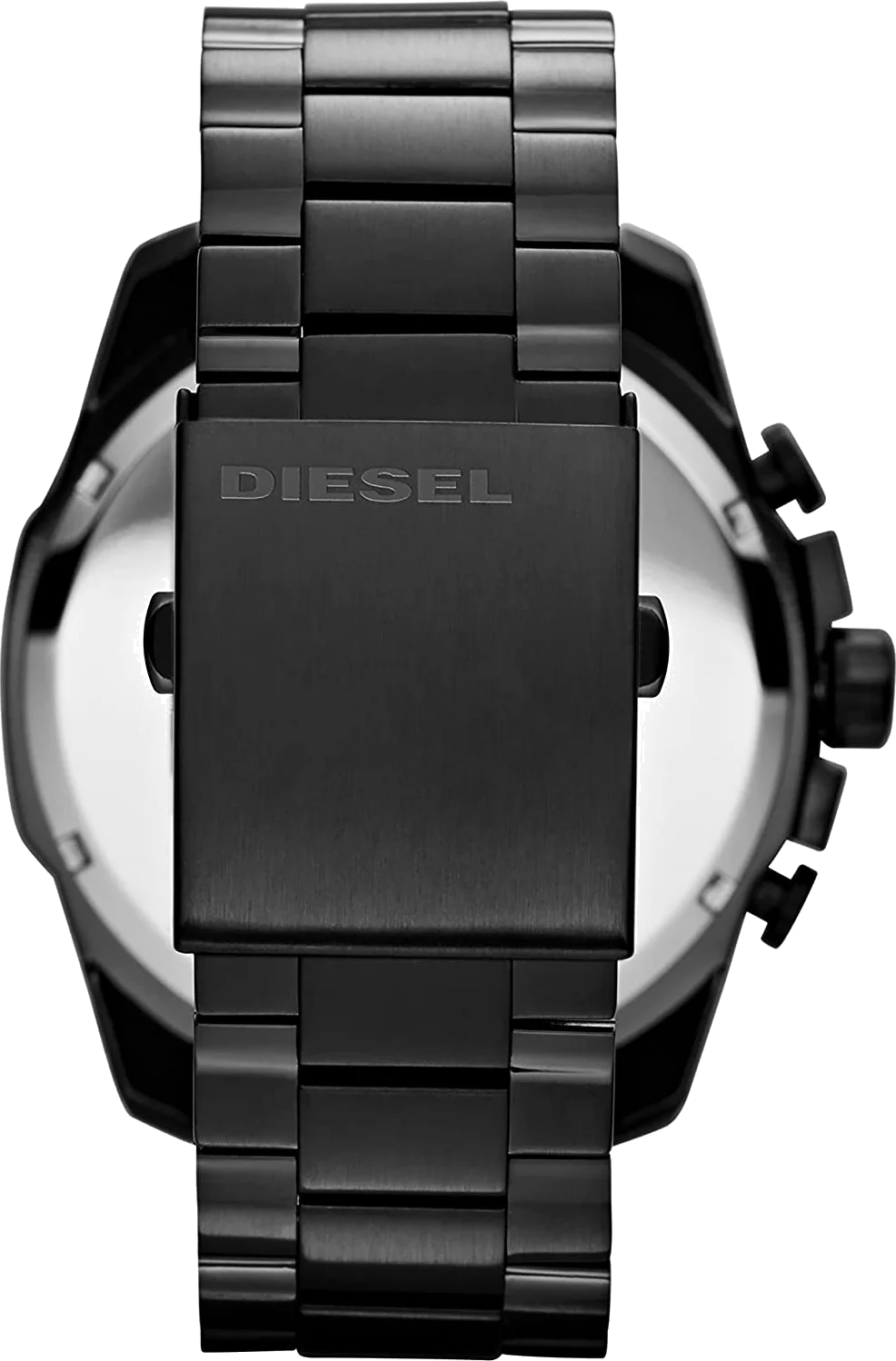 Montre Homme Diesel Mega Chief DZ4283 - Boîtier et bracelet acier noir vue 3