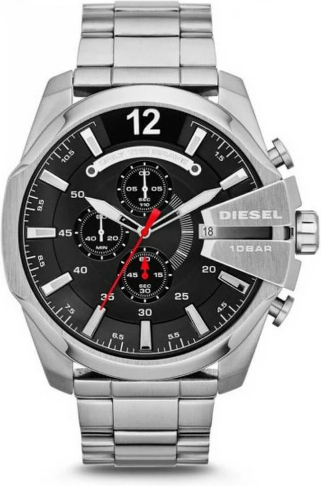 Montre Diesel Mega Chief DZ4308 Homme en Acier Inoxydable Argenté vue 3