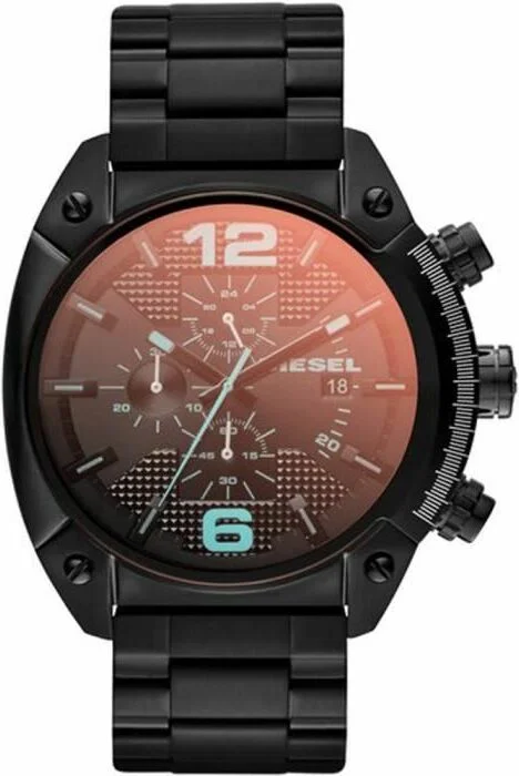 Montre Diesel DZ4316 Homme - Boîtier Acier Noir Tonneau 54mm, Verre Iridescent vue 2
