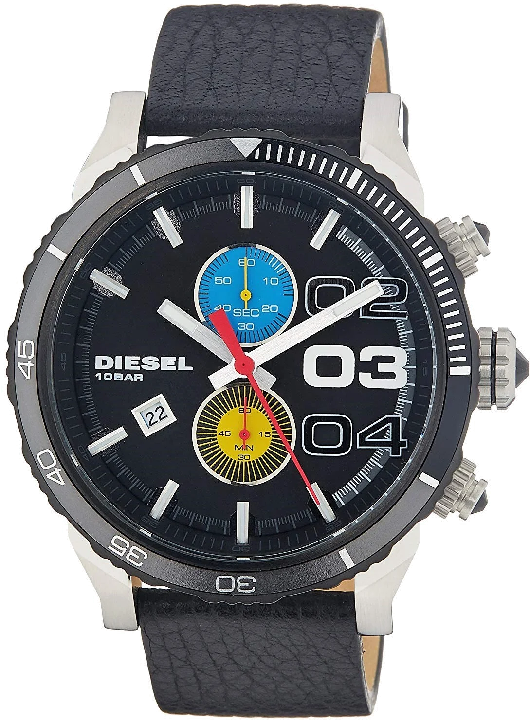 Montre Diesel DZ4331 Double Down 2.0 Noire - Cadran 48mm Homme